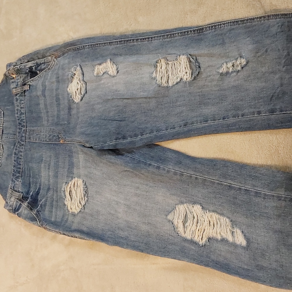 Designed By Special A In La Distressed Straight Leg Womens Overalls Size M - Picture 4 of 16